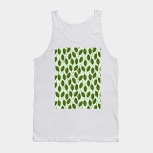 Dark leave pattern Tank Top